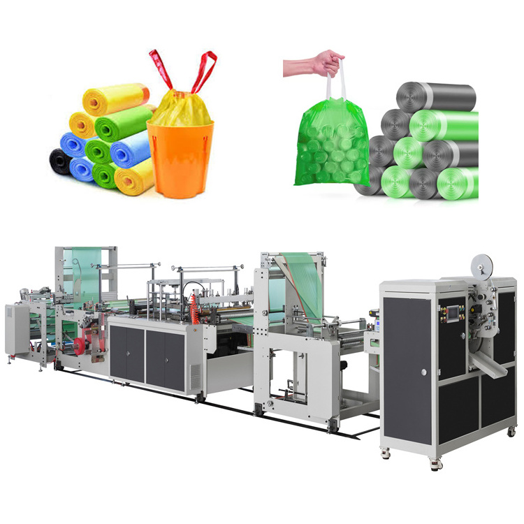 Plastic Trash Bag Poly Drawstring Garbage Bags production line machine