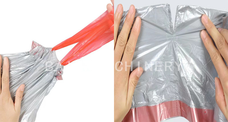 Plastic Trash Bag Poly Drawstring Garbage Bags production line machine