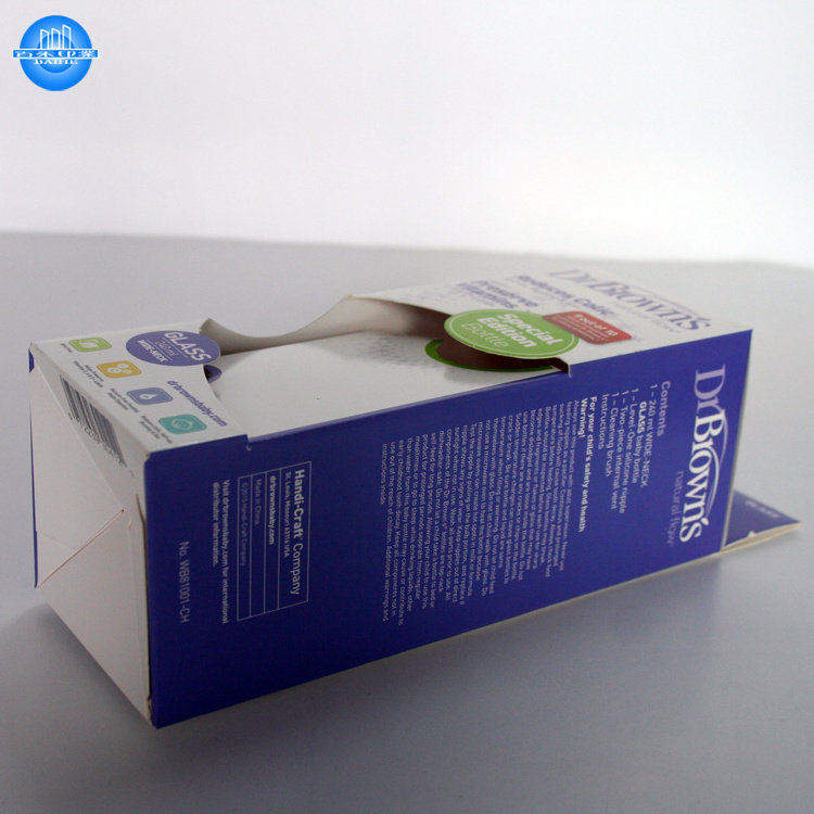 Custom Cardboard Packing Box Paper Packaging Box for Baby Bottle Cute Coated Paper Recyclable Accept CN;GUA PDF/PSD/CDR/AI Ch56a