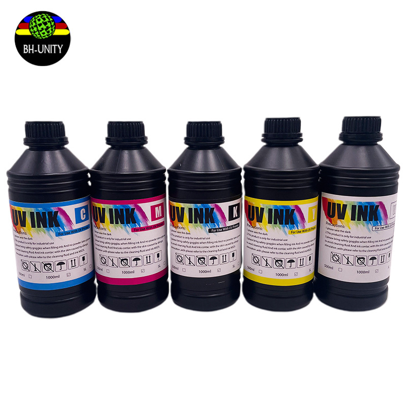 CMYK WHITE EP-SON LED UV ink for eps-on xp600 tx800 printhead soft/hard uv ink for dx8 dx10 dx11 print head uv flatbed printer