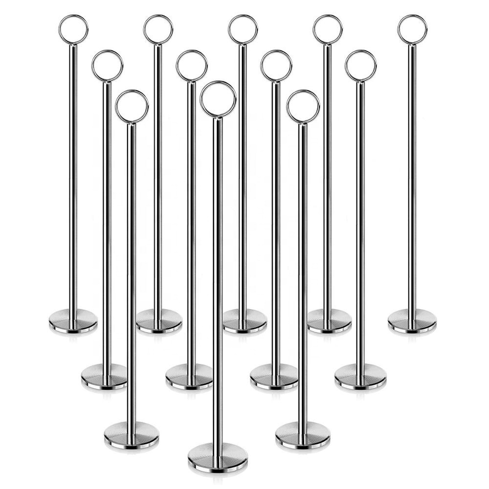 Stainless Steel Metal Table Number Stand Menu Card Holder