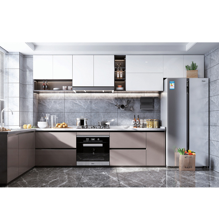 Aluminum kitchen cabinets, whole house custom-made formaldehyde-free honeycomb aluminum panels design and installation