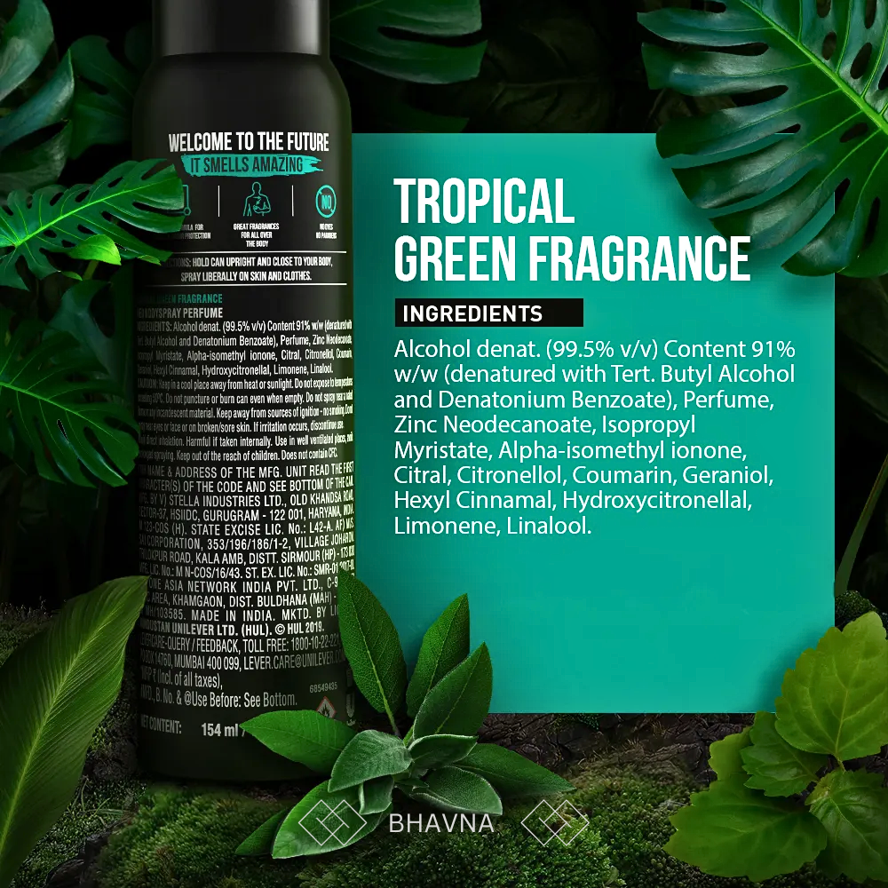 Long-lasting Fresh Aqua Tropical Green Fragrance Body Deodorant 122ML MYSTERIOUS (NEW) AX E SIGNATURE BODY PERFUME