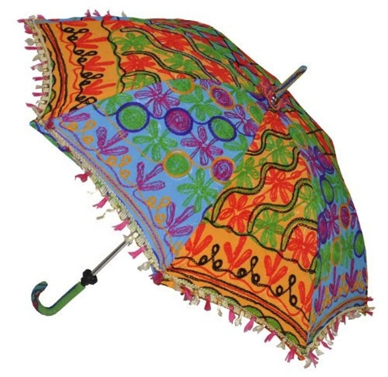 Indian Hand Embroidered Sun Shade Umbrella