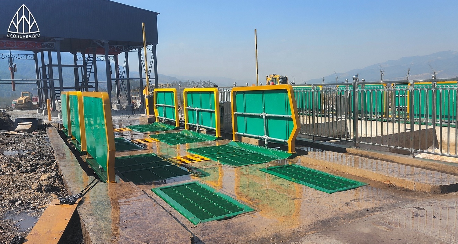 Mobile muck car vehicle washing station mud washing platform port engineering car intelligent washing turbine