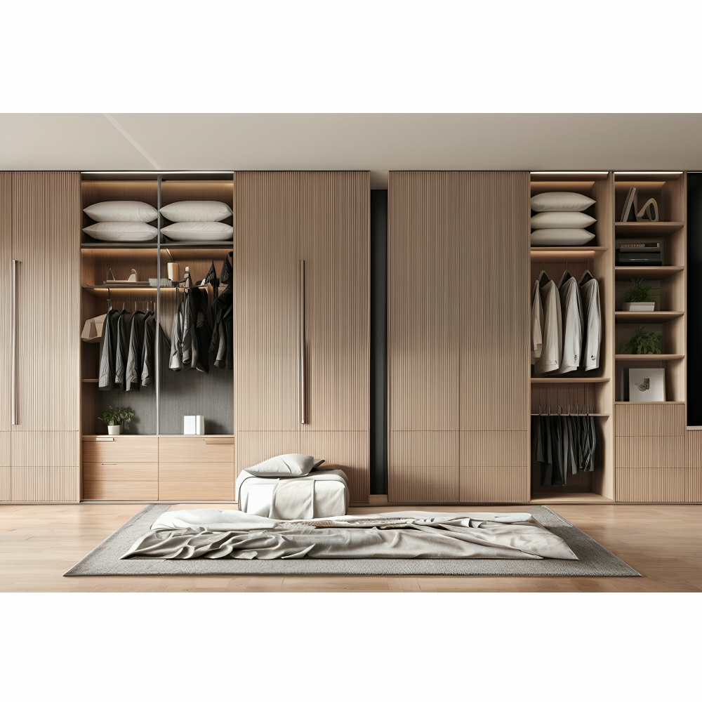 New Design Bedroom Closet Wood 2 Door Wardrobes Cabinet For Home Furniture