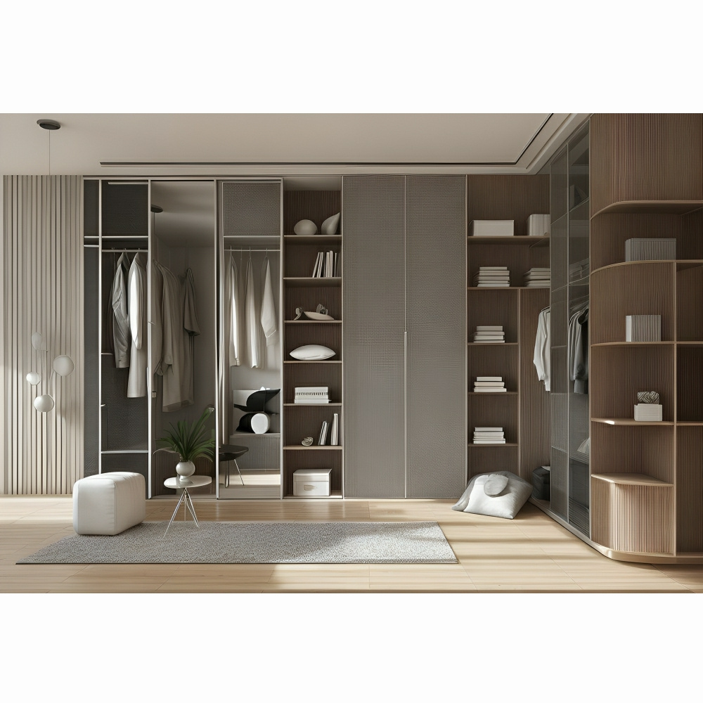 New Design Bedroom Closet Wood 2 Door Wardrobes Cabinet For Home Furniture