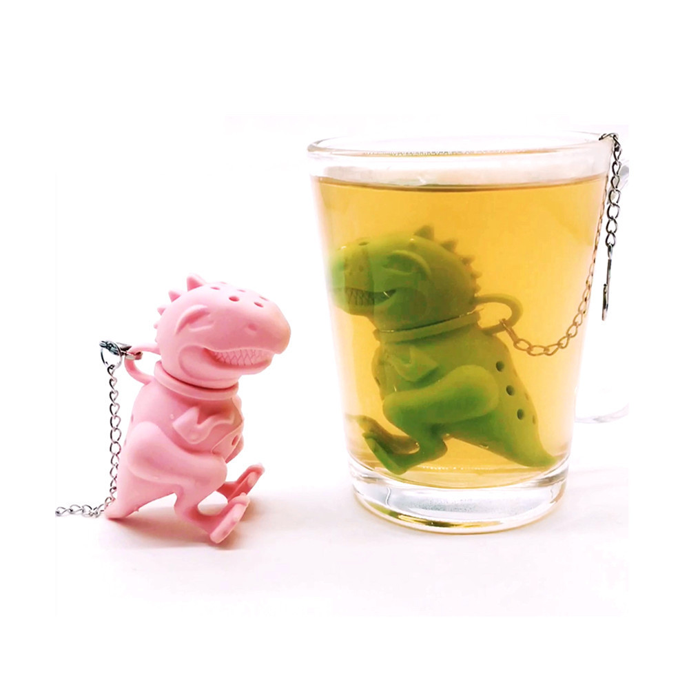 Wholesale BPA free Loose Leaf Silicone Tea Infuser Dinosaur Shape Tea Infuser