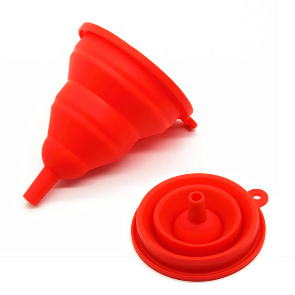 BHD Wholesale USA Top Seller Kitchen Accessories Food Grade Collapsible Design Foldable Silicone Funnel