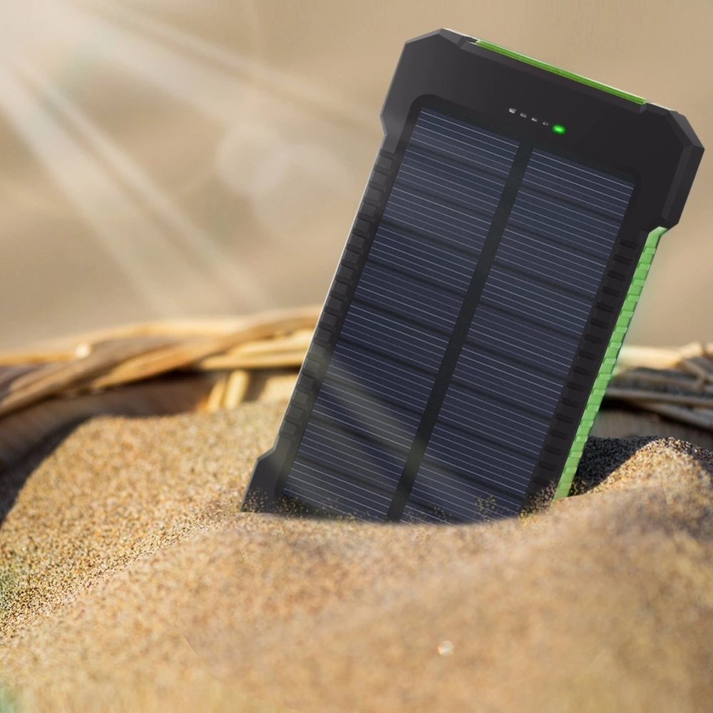 Solar Power Bank Waterproof 20000mAh Solar Charger 2 USB Ports External Charger mini Powerbank for iPhone