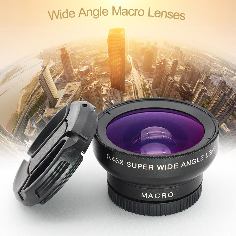 2024 Wholesale 0.45X Phone Macro Lens HD Camera Lentes For IPhone 12 13 14 Zoom Lens For Mobile Phone