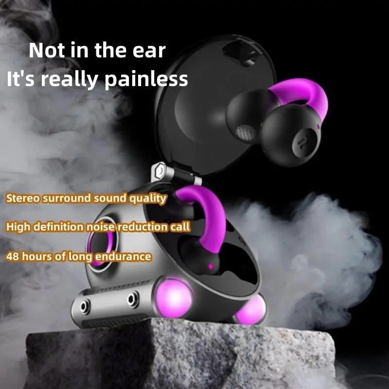 Fashion Bone Conduction Bluetooth Earphones Open Ear Clip Wireless Headphones with Mic Sports Headsets for Huawei for iPhone