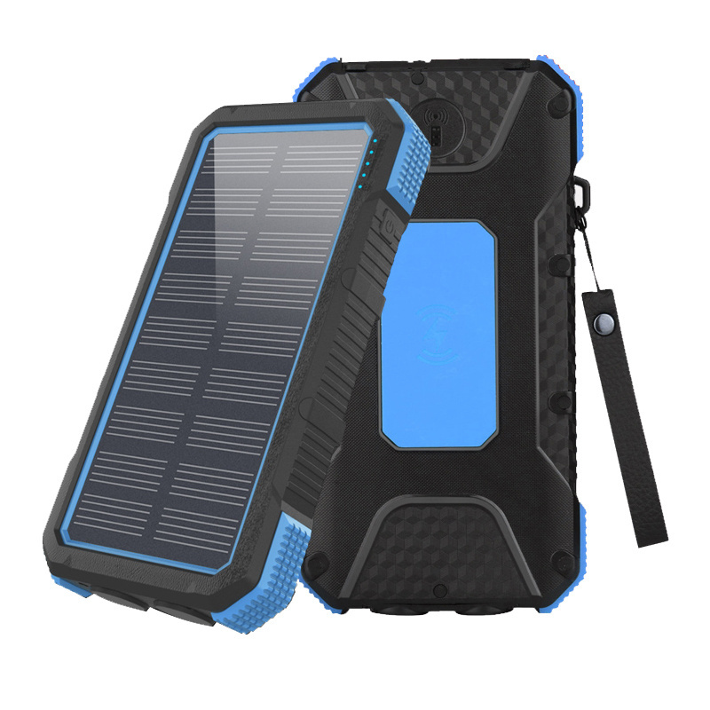 2023 new PD 18W fast charging wireless Solar Power Bank  20000mah Solar Charger 2 USB Ports External Charger Power bank