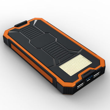 Factory LED Light Power Bank 10000Mah Mobile Waterproof Solar Charger Cell Phone Solar Power Bank Charger