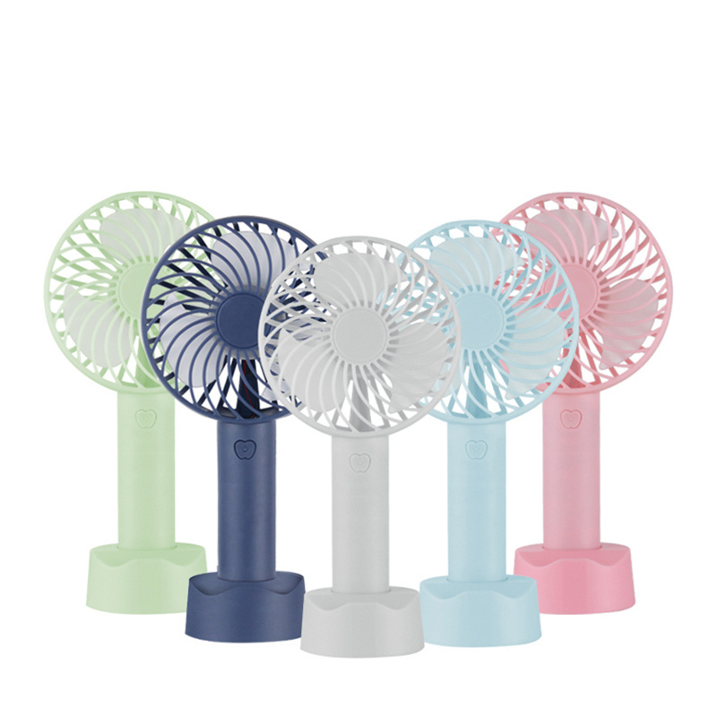 2024 USB Handheld Desktop Fan Mini Rechargeable Hand Held Fan Mini Portable Fan with Phone Holder Stand for Outdoor Camping