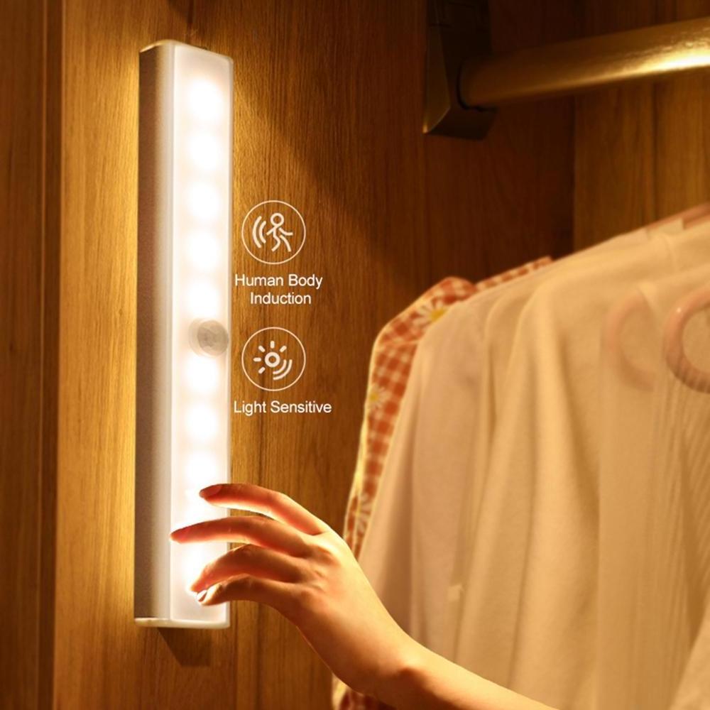 2023 LED Night Light 297mm 210mm Motion Sensor light USB Rechargeable Night lamp For Kitchen Cabinet Wardrobe stage lights