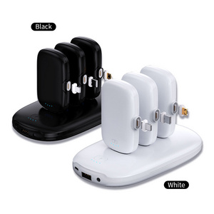 2023 New Trending Products Sharing Magnetic Power Bank Charging Station Dock for IPhone Micro Type C Mini Wireless Power Banks