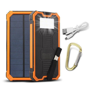 Factory LED Light Power Bank 10000Mah Mobile Waterproof Solar Charger Cell Phone Solar Power Bank Charger