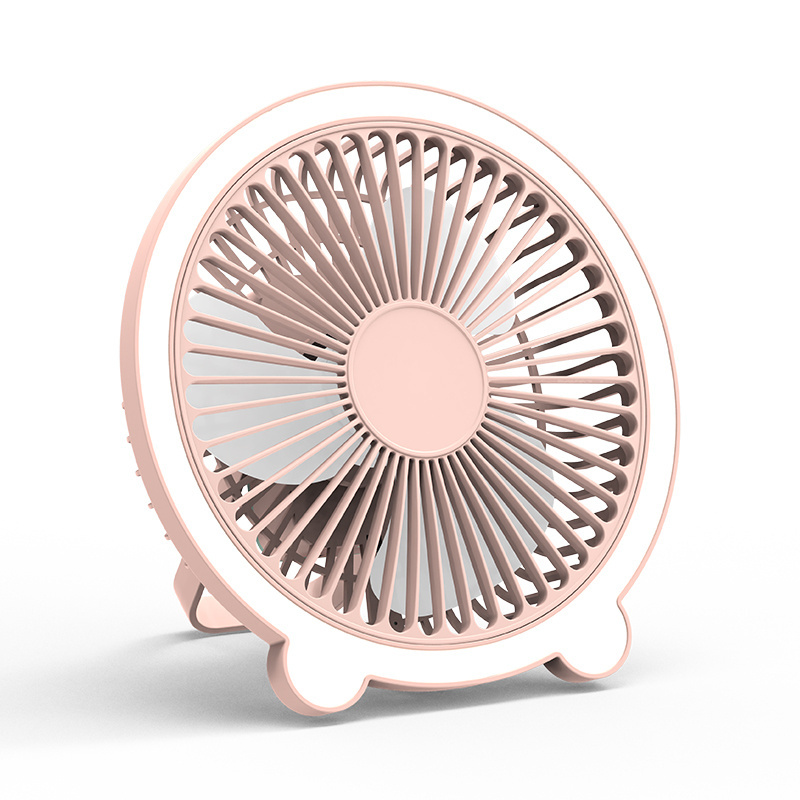 2023 Popular portable bear fan can be suspended desktop charging and filling lights 360 degree adjustable electric fan