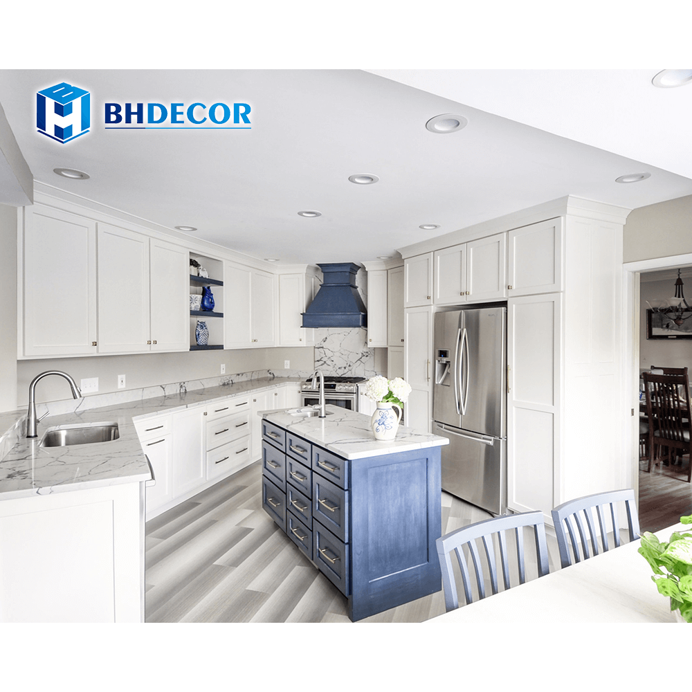 Kitchen Cabinet Cupboard Set Commercial Laminate Farmhouse Shaker Kitchen Cabinets With Matching Fridge Refrigerator Backsplash