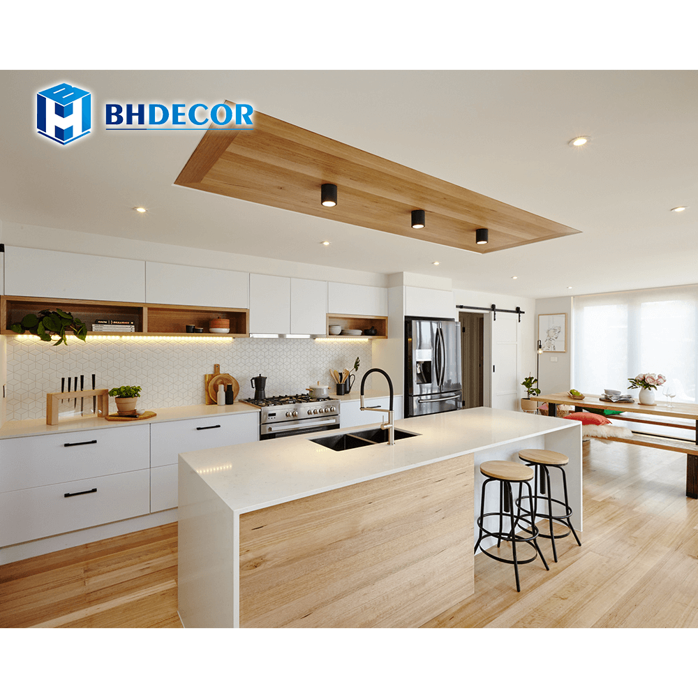 High Gloss Glossy Home Modern White Plastic Polyurethane And Laminate Furniture Kitchen Cabinets For Sale