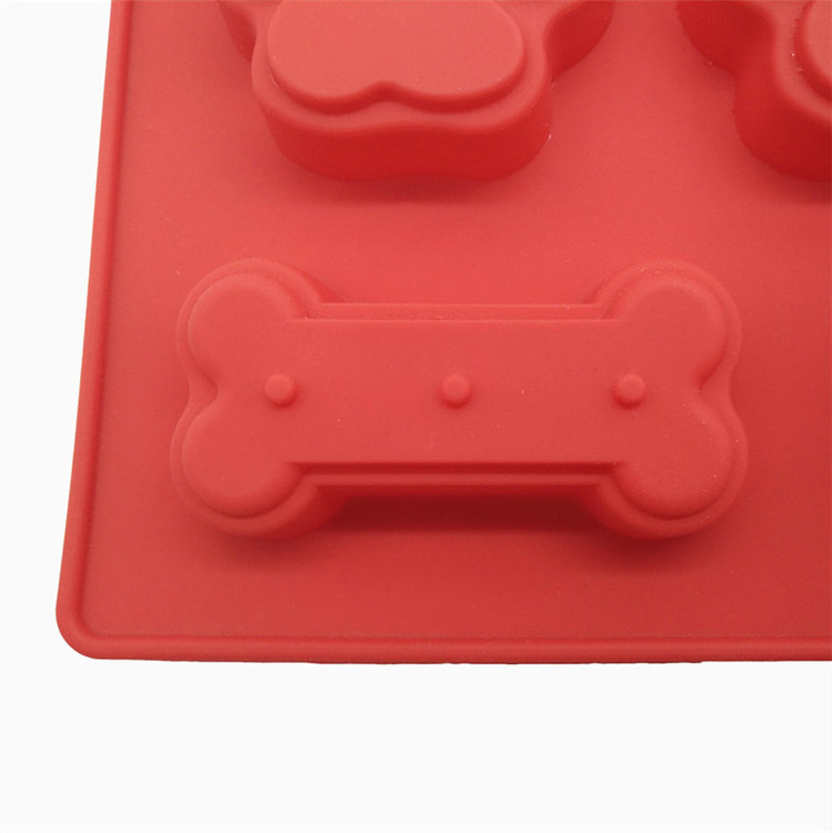 Benhaida Pet Dog Treat Cake Pan,Silicone Dog Bone Paws Biscuit Baking Mold