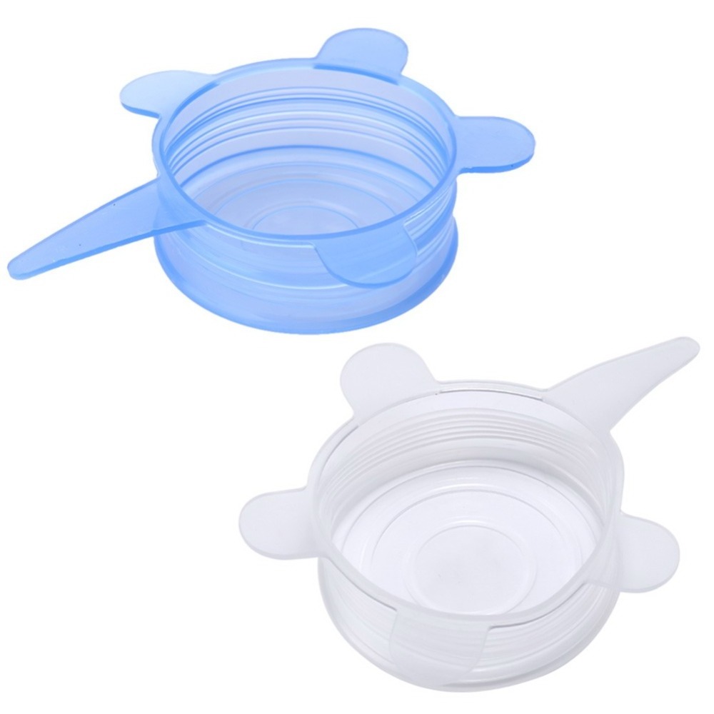 Benhaida New 6pcs Silicone Stretch Lids Keep Fresh Food Pan Bowl Cup Dish Premium Cover Set