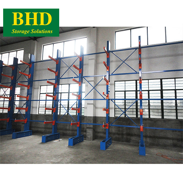 Heavy Duty Cantilevered Steel Rack With Corrosion Protection Feature Use For Warehouse Stacking Racks & Shelves