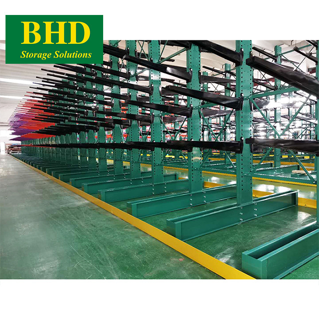 Heavy Duty Cantilevered Steel Rack With Corrosion Protection Feature Use For Warehouse Stacking Racks & Shelves