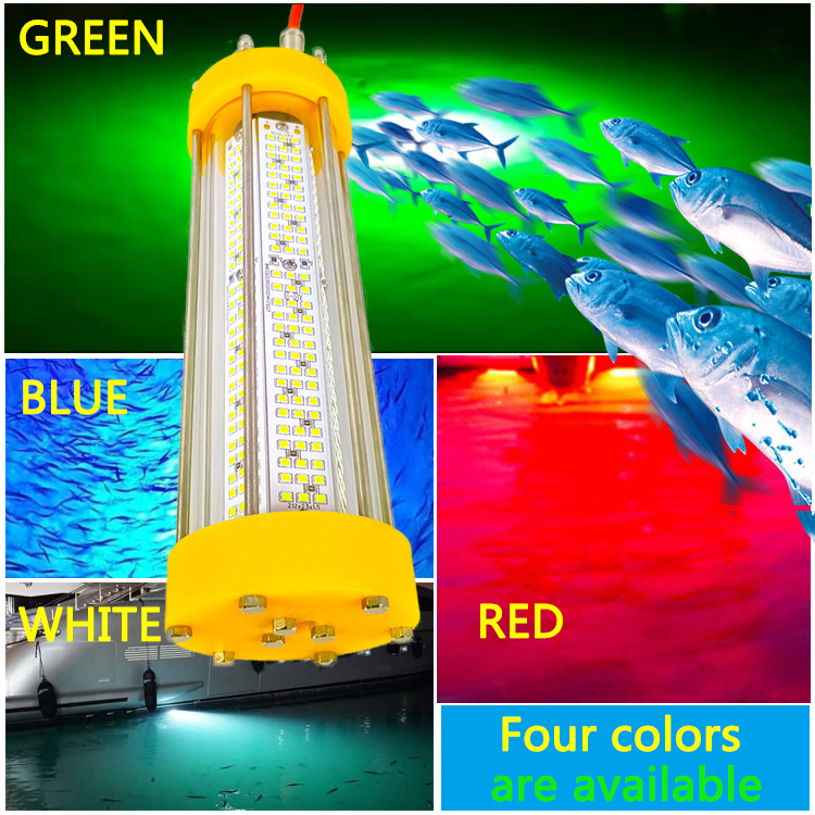 Green White 12v 100W IP68 Salmon Farming light Fish Lures Under Water Lamp deep sea fishing light