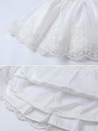 Formal Flower Christening Special Occasions Gown White Baby Girls Embroideries Baptism Dresses for Party