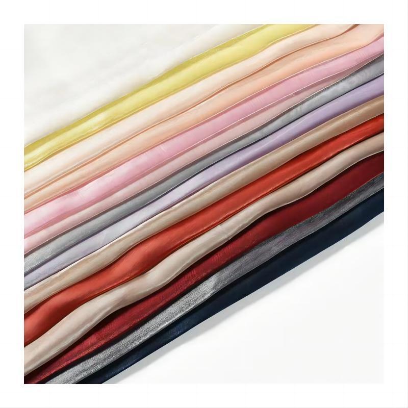 silk satin organza fabric satin silk organza fabric 64gsm wholesale satin gloss liquid soft silk