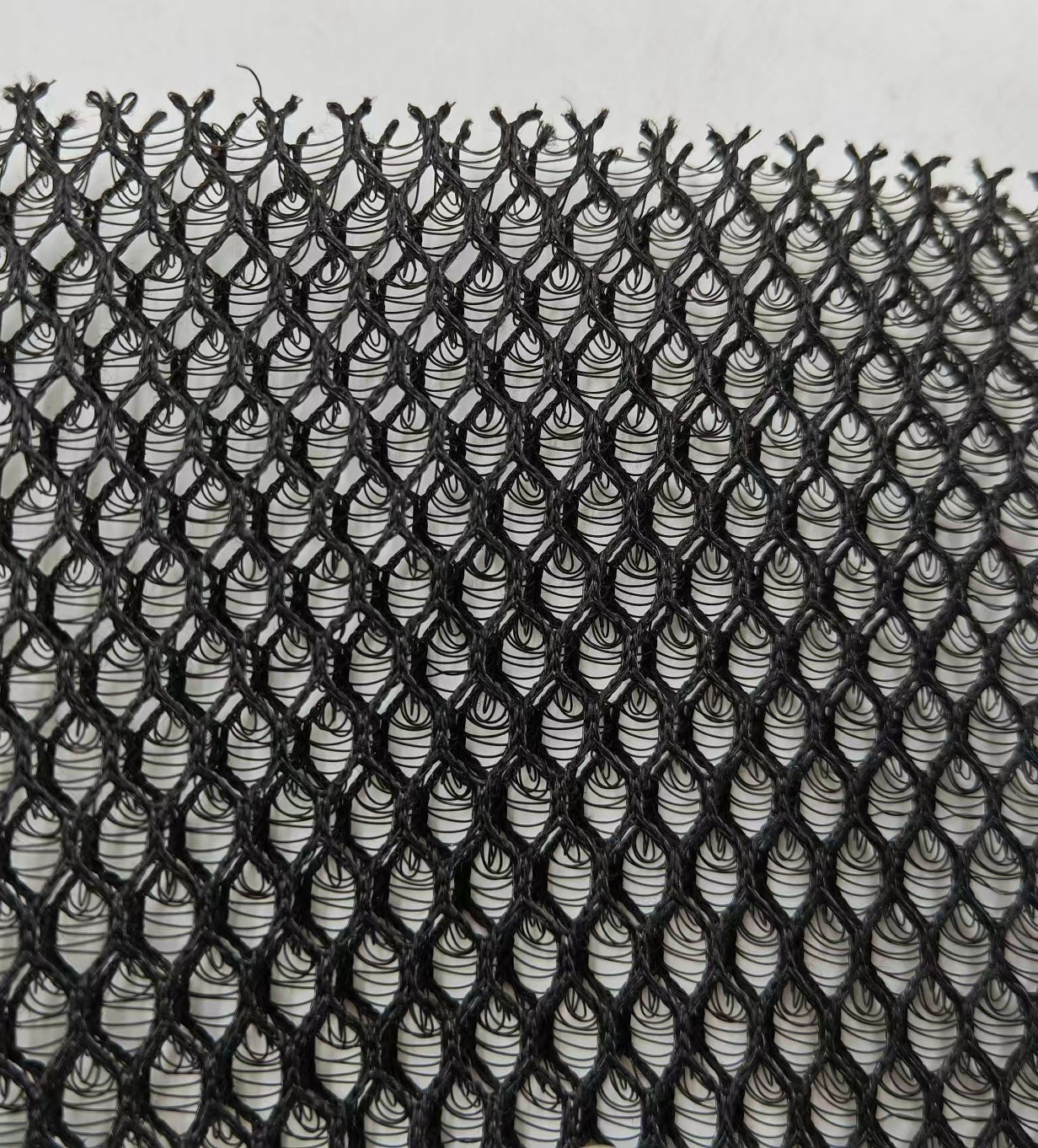 100%polyester Spacer Air Mesh Hexagonal Mesh Fabric 3d Tricot 100% Polyester Knitted Mesh Fabric for Beach Chair Medium Weight