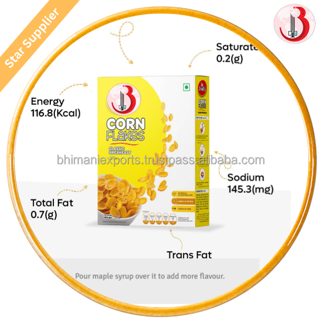 best breakfast cereal corn flakes /oat flakes 500 gm package for breakfast for children and adult