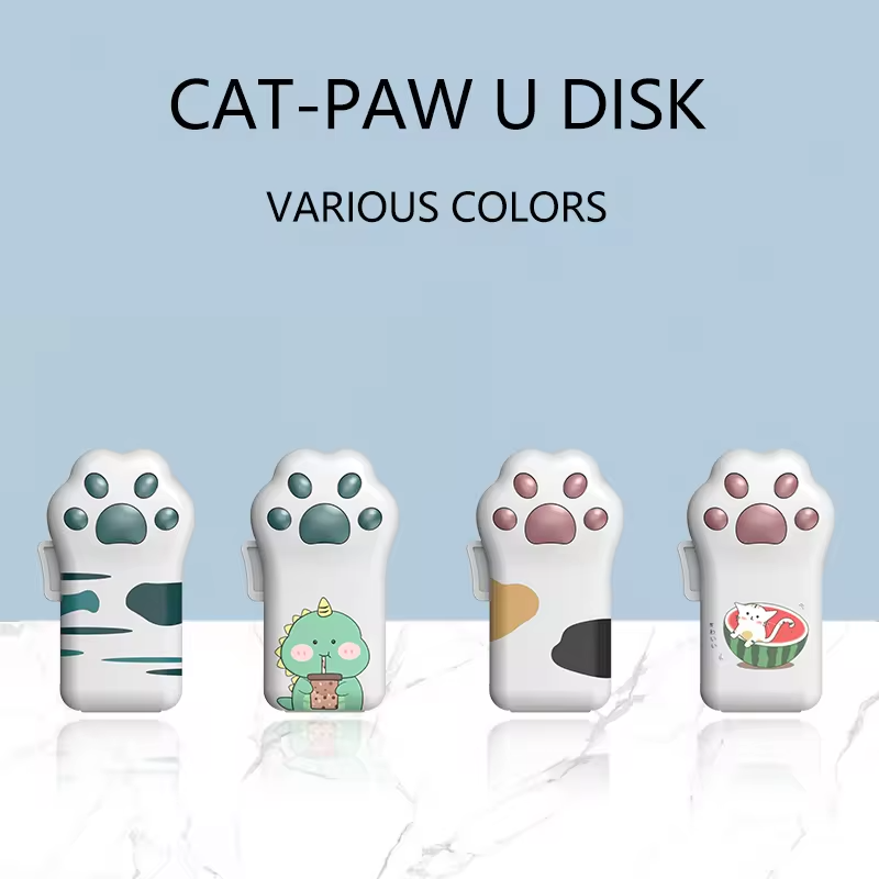 Personality Design Cat Claw Lovely U Disk Plastic Waterproof 2.0 64g 128g Memory Flash Drive