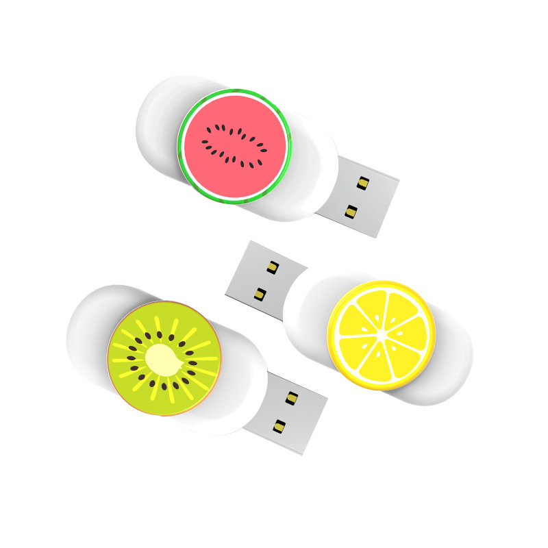 Wholesale Watermelon Lemon Fruit Series Shape Plastic USB Flash Memory Stick 1GB 2GB 4GB Pendrive 32GB 64GB 128GB