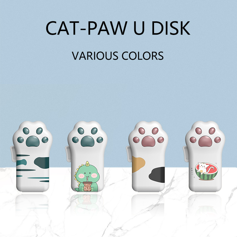 Usb flash drive 3.0 New private model lovely cat's paw usb drive 64g 32G 128gb 256G DIY gift  usb stick