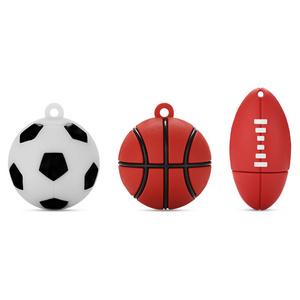 Customized PVC 2D 3D Rugby USB Flash Drive Soft PVC USB pendrive 2.0/3.0 16G 32G 64g memory stickWith Custom Logo