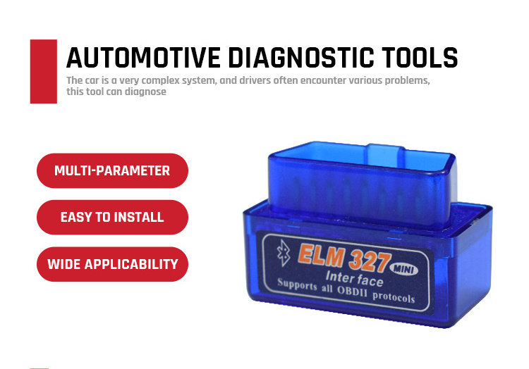 Mini Elm327 OBD2 V2.1 Elm 327 V2.1 OBD 2 Car Diagnostic-Tool Scanner Elm-327 OBDII Adapter Auto Diagnostic Tool