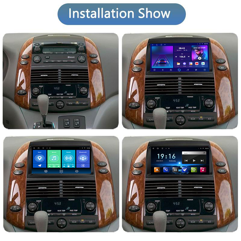 car navigation system For Toyota Sienna 2 XL20 2003 - 2010 Multimedia Video Player Touch IPS Screen BT DVD