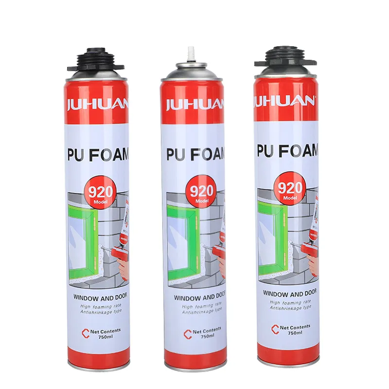 Wholesale Closed Cell 500ml 750ml Pu Mounting Foam Insulating Adhesive Glue Spray Foam For Gap Filling