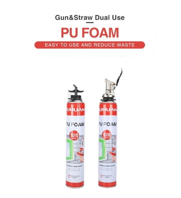 JUHUAN Multi-Use All Season  Fast Drying  Professional  One-component Polyurethane Spray Foam for Gap Filling and Adhesives