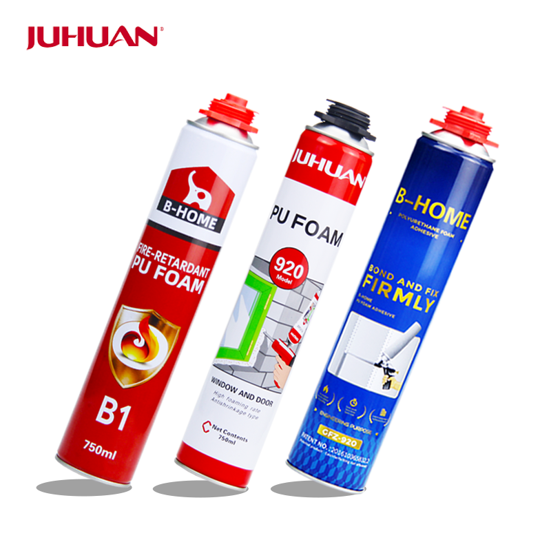 JUHUAN Multi-Use All Season  Fast Drying  Professional  One-component Polyurethane Spray Foam for Gap Filling and Adhesives