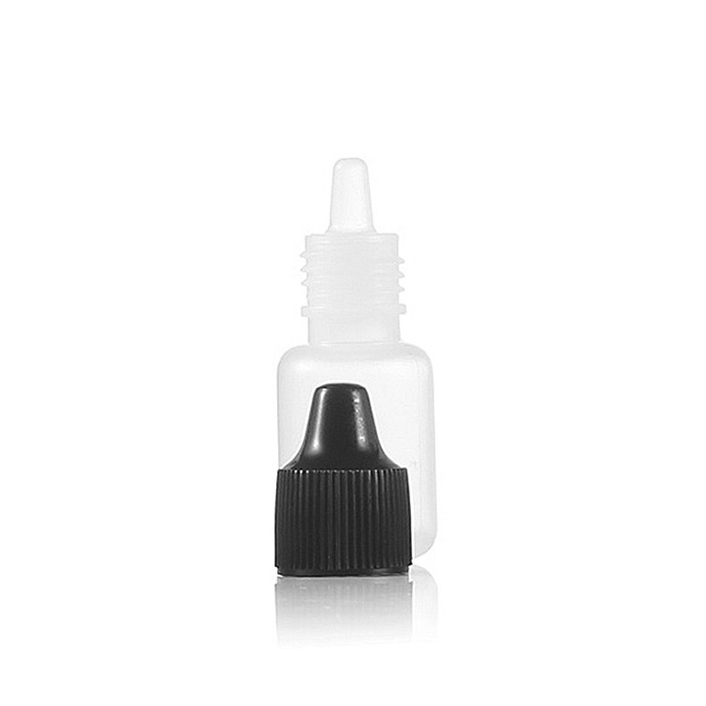 Squeezable 5ml 10ml 15ml 20ml 30ml Empty Dropper PE Plastic Bottle with plastic tamper evident cap