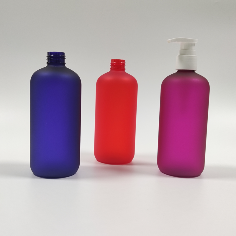 Custom color printing 350ml PET Shower Gel Empty Bottle Beauty Shampoo Cosmetic Skincare Packing