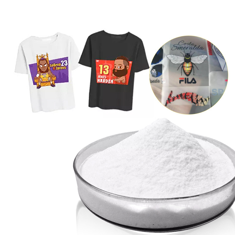 TPU Hot Melt Adhesive DTF Glue Powder 200-250um White Black for T- shirt Heat Transfer Printing PET Film Printer