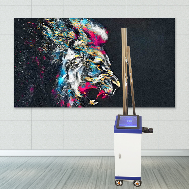 Wall pen inkjet printer with dx7 Printhead 2pcs for TV background advertising graffiti Wall Printing Machinery