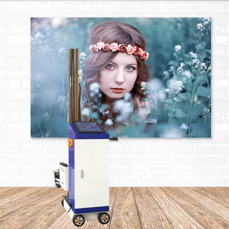 Wall pen inkjet printer with dx7 Printhead 2pcs for TV background advertising graffiti Wall Printing Machinery