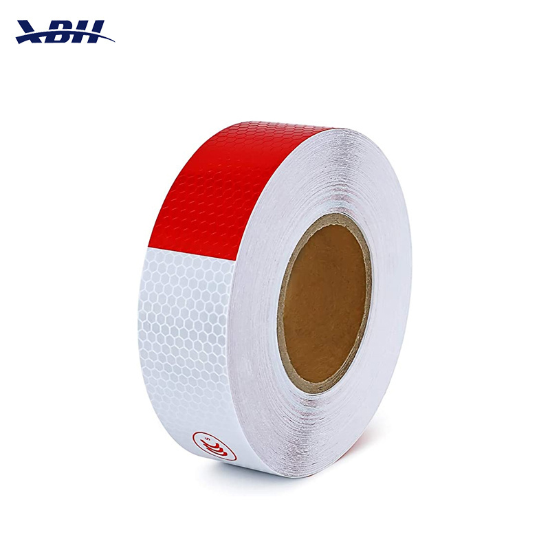 Conspicuity Red And White Traffic Safety Warning Clear Light Dot Sticker Reflective Tape for Vehicle Bicycle Motorbike Scooter