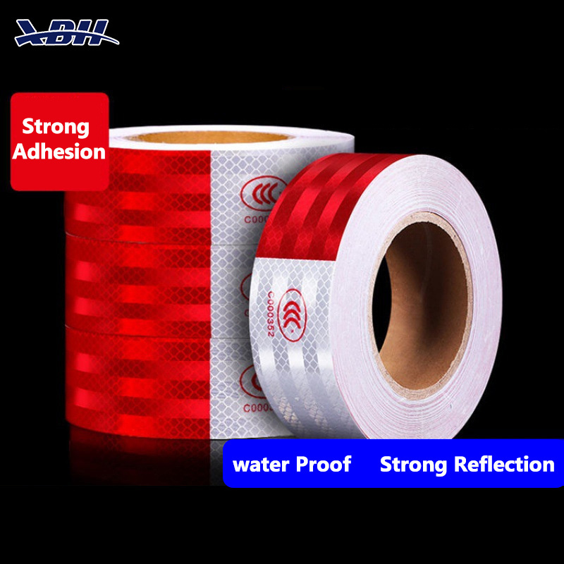 Conspicuity Red And White Traffic Safety Warning Clear Light Dot Sticker Reflective Tape for Vehicle Bicycle Motorbike Scooter